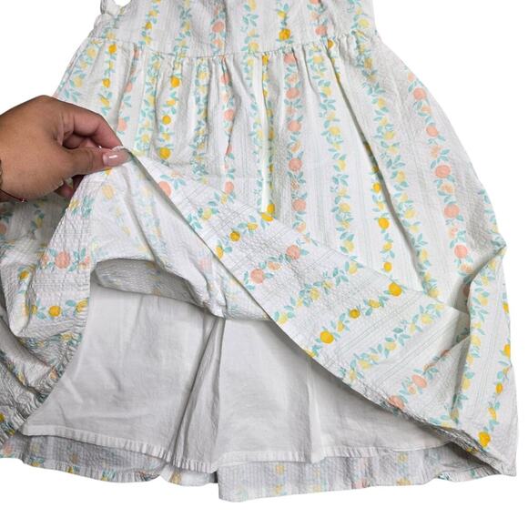 Janie & Jack Citrus Stripe Seersucker Dress Size: 6 - Picture 2 of 6
